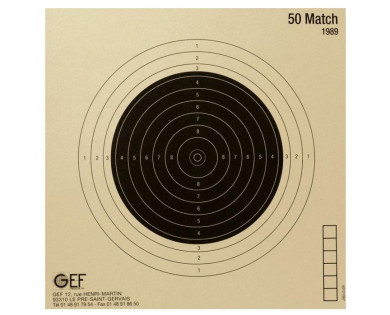100 Cibles de tir ISSF Carabine 50M Match 20 x 20 cm