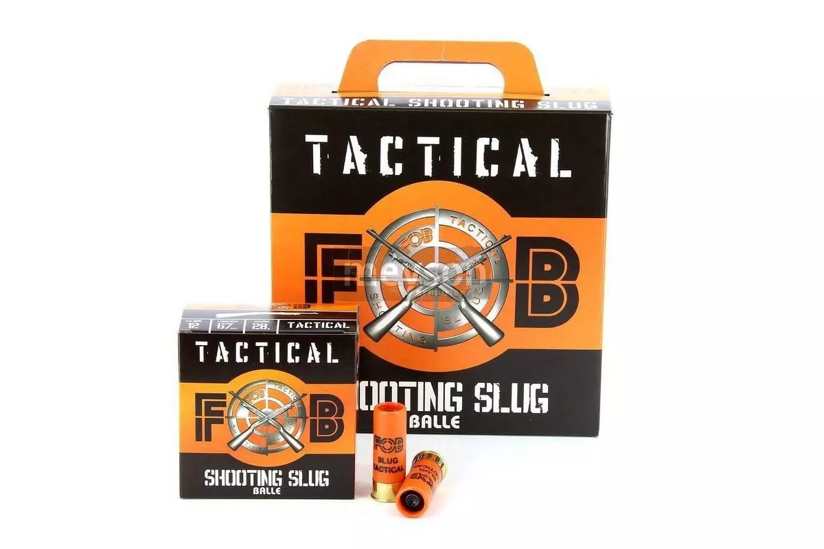 Pack de 100 cartouches FOB Tactical Shooting Slug calibre 12/67 