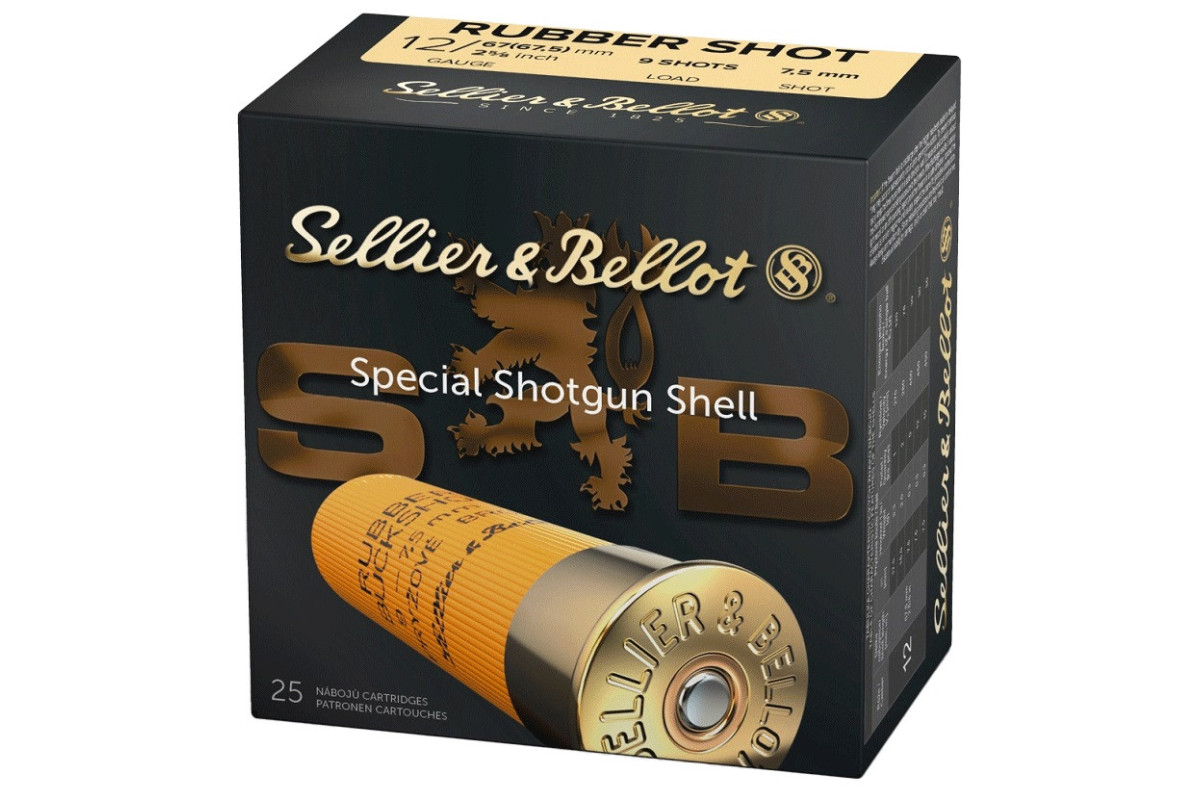 Munitions Sellier & Bellot Calibre 12/67 CHEVROTINE 9 GRAINS Caoutchouc - Boite de 25 Munitions Sellier & Bellot Calibre 12/67 CHEVROTINE 9 GRAINS Caoutchouc - Boite de 25