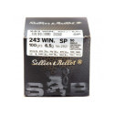 Munitions Sellier & Bellot Calibre 243 WINCHESTER 100 Grs SP - Boite de 50