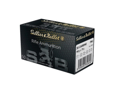 Munitions Sellier & Bellot Calibre 30 CARBINE 110 Grs FMJ...