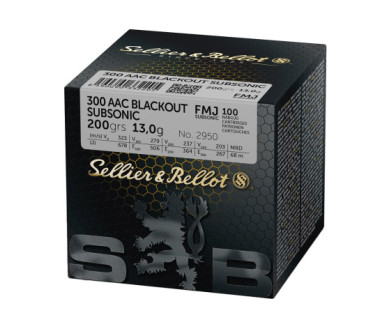 Munitions Sellier & Bellot Calibre 300 AAC BLACKOUT 200...