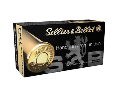 Munitions Sellier & Bellot Calibre 357 MAGNUM 158 Grs FMJ...