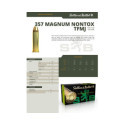 Munitions Sellier & Bellot Calibre 357 MAGNUM 158 Grs FMJ NONTOX - Boite de 50