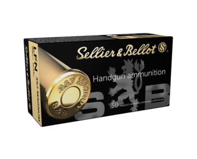 Munitions Sellier & Bellot Calibre 357 MAGNUM 158 Grs LFN...
