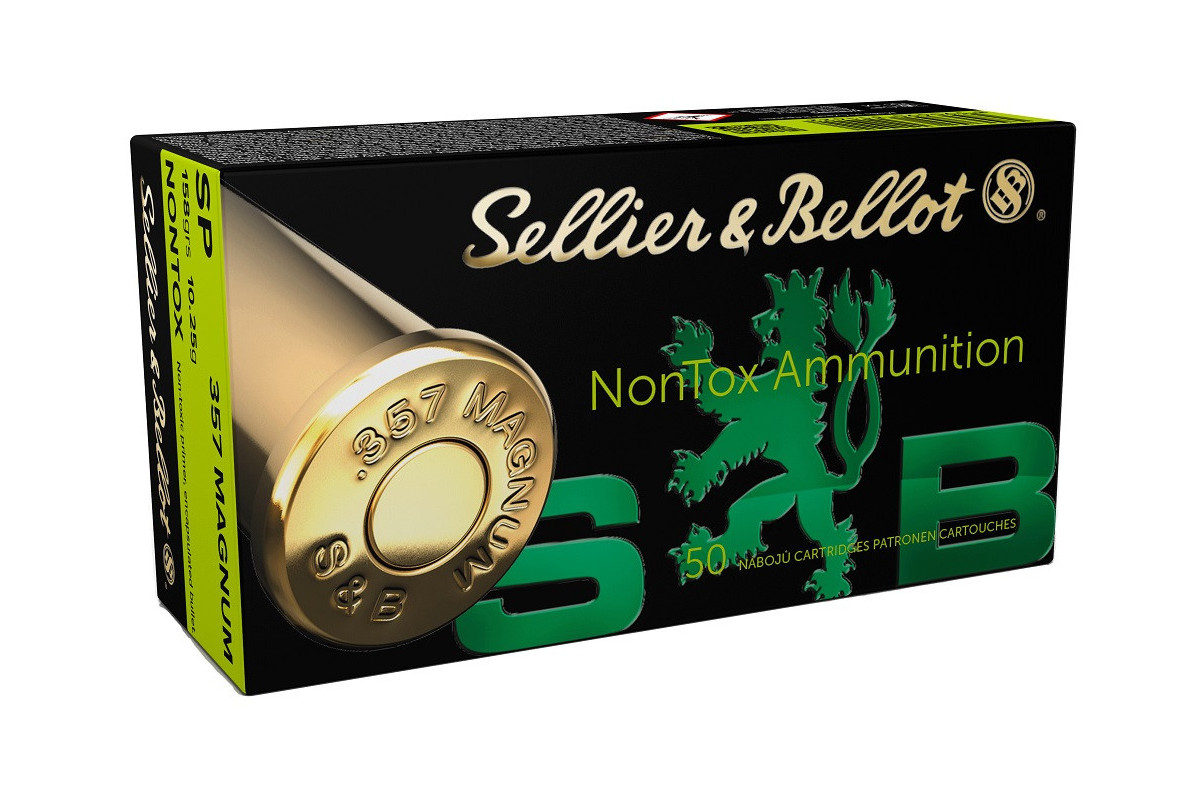 Munitions Sellier & Bellot Calibre 357 MAGNUM 158 Grs SP NONTOX - Boite de 50 Munitions Sellier & Bellot Calibre 357 MAGNUM 158 Grs SP NONTOX - Boite de 50