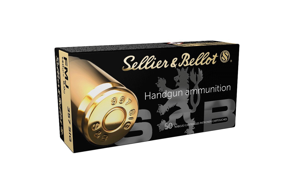 Munitions Sellier & Bellot Calibre 357 SIG 140 Grs FMJ - Boite de 50 Munitions Sellier & Bellot Calibre 357 SIG 140 Grs FMJ - Boite de 50