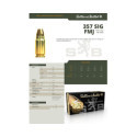 Munitions Sellier & Bellot Calibre 357 SIG 140 Grs FMJ - Boite de 50