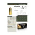 Munitions Sellier & Bellot Calibre 45 AUTO 230 Grs FMJ - Boite de 50