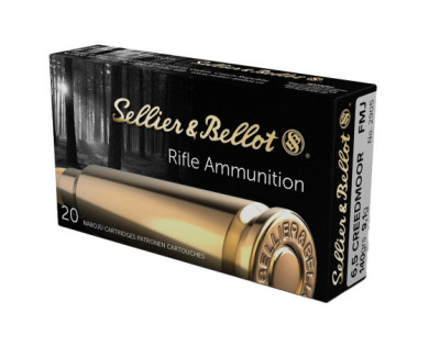 Munitions Sellier & Bellot Calibre 6.5 CREEDMOOR 140 Grs FMJ - Boite de 20