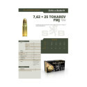 Munitions Sellier & Bellot Calibre 7.62X25 TOKAREV 85 Grs FMJ - Boite de 50