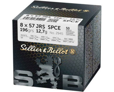 Munitions Sellier & Bellot Calibre 8X57 JRS 196 Grs SPCE...