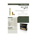 Munitions Sellier & Bellot Calibre 9.3X74R 285 Grs SP - Boite de 20