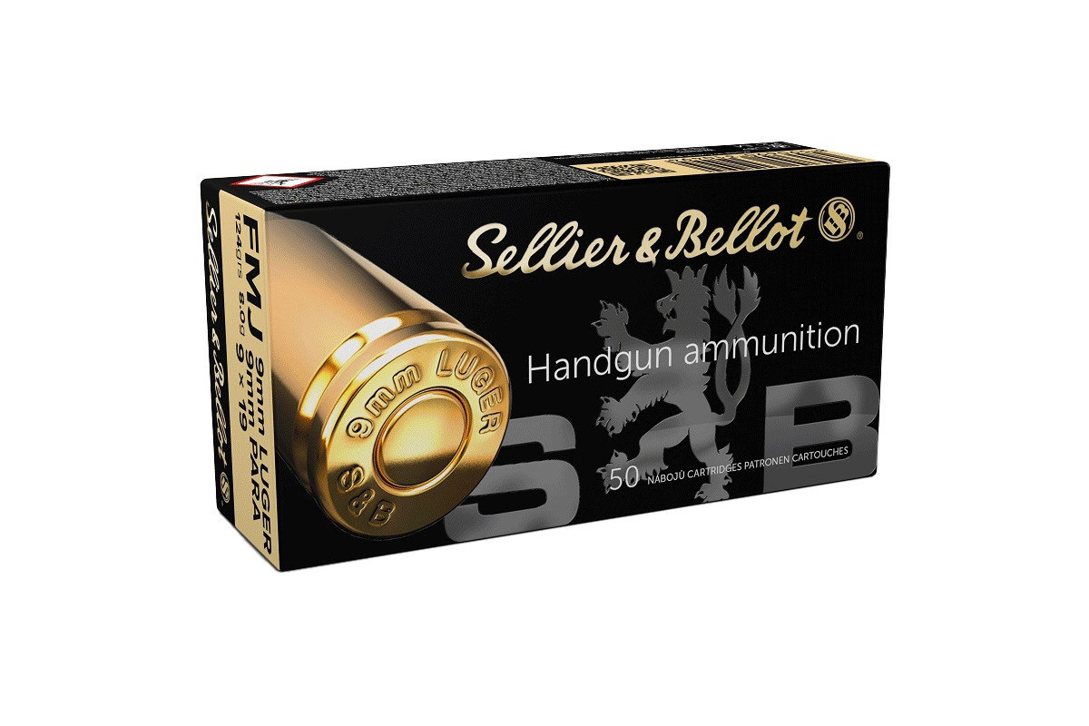 Munitions Sellier & Bellot Calibre 9X19 124 Grs FMJ - Boite de 50 Munitions Sellier & Bellot Calibre 9X19 124 Grs FMJ - Boite de 50