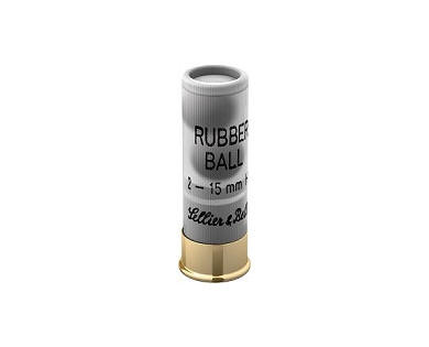 Munitions Sellier & Bellot Calibre 12/67 2 BALLES RONDE Caoutchouc - Boite de 25