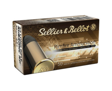 Munitions Sellier & Bellot Calibre 22 LR 40 Grs SUBSONIC...