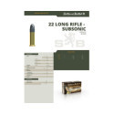 Munitions Sellier & Bellot Calibre 22 LR 40 Grs SUBSONIC LRN - Boite de 50