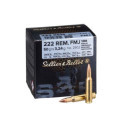 Munitions Sellier & Bellot Calibre 222 REMINGTON 50 Grs FMJ - Boite de 100