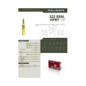 Munitions Sellier & Bellot Calibre 222 REMINGTON 52 Grs HPBT - Boite de 20