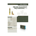 Munitions Sellier & Bellot Calibre 300 AAC BLACKOUT 200 Grs FMJ SUBSONIC - Boite de 20