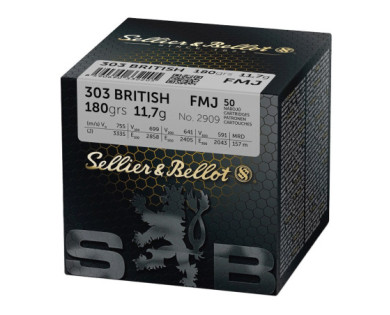 Munitions Sellier & Bellot Calibre 303 BRITISH 180 Grs...