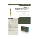 Munitions Sellier & Bellot Calibre 308 WINCHESTER 200 Grs FMJ SUBSONIC - Boite de 20
