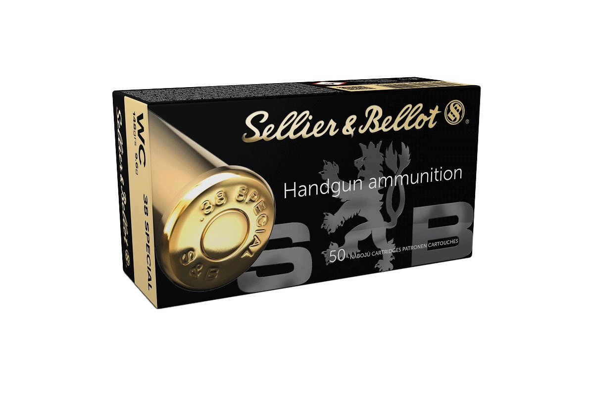 Munitions Sellier & Bellot Calibre 38 SPECIAL 148 Grs WC - Boite de 50 Munitions Sellier & Bellot Calibre 38 SPECIAL 148 Grs WC - Boite de 50