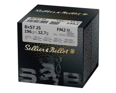 Munitions Sellier & Bellot Calibre 8X57 JS 196 Grs FMJ -...