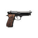 Pistolet DERYA Melik C101 graphite black et plaquettes bois calibre 9x19mm canon 124 mm