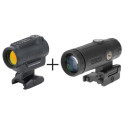 Pack HOLOSUN ARO et magnifier HM3X réticule rouge 2 MOA