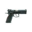 Pistolet PHOENIX Redback Gen2 acier noir SA/DA 4,5'' fibre optique rouge calibre 9x19