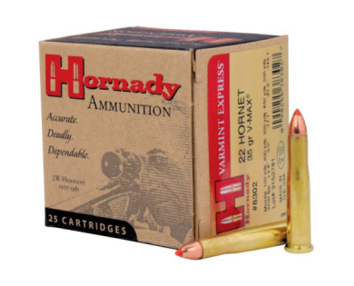 Munitions HORNADY Calibre 22 HORNET 35 GRS V-MAX - Boite...
