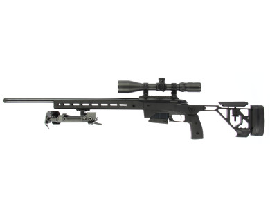 Carabine Tikka T3X ACE Target Noir Fileté M5/8x24 + Lunette 5-25x50 Aire Force Optics et Bipied...