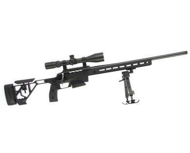 Carabine Tikka T3X ACE Target Noir Fileté M5/8x24 + Lunette 5-25x50 Aire Force Optics et Bipied...