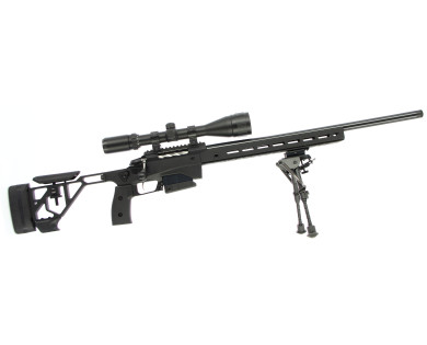 Carabine Tikka T3X ACE Target Noir Fileté M5/8x24  + Lunette 6-24x50 Aire Force Optics et Bipied WTC