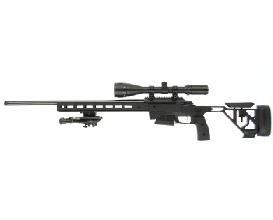 Carabine Tikka T3X ACE Target Noir Fileté M5/8x24  + Lunette 6-24x50 Aire Force Optics et Bipied WTC