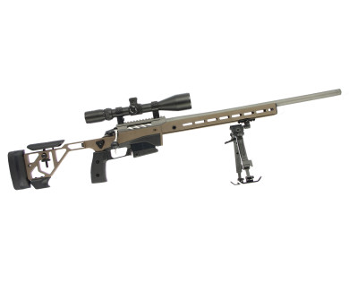 Carabine Tikka T3X ACE Target Cerakote Tungsten Fileté M5/8x24 + Lunette 5-25x50 Aire Force...