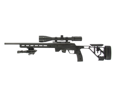 Carabine Tikka T1X ACE Target Noir Fileté M1/2x28 + Lunette 6-24x50 Air Force Optics et Bipied WTC