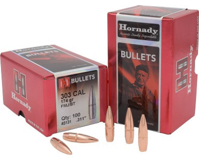 Boite de 100 ogives HORNADY Calibre 303 Diam.310 174 Grs...