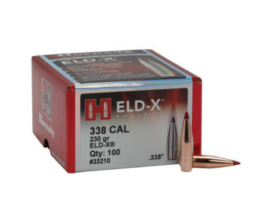 Boite de 100 ogives HORNADY Calibre 338 Diam.338 230 Grs...