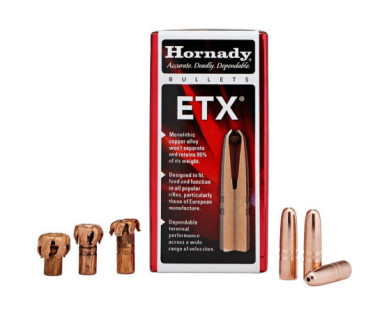 Boite de 50 ogives HORNADY Calibre 30 Diam.308 165 Grs ETX