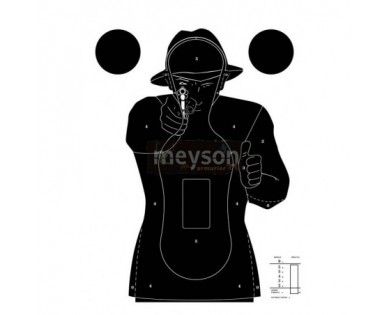 Cibles silhouette Police 51 x 71 cm fond blanc 