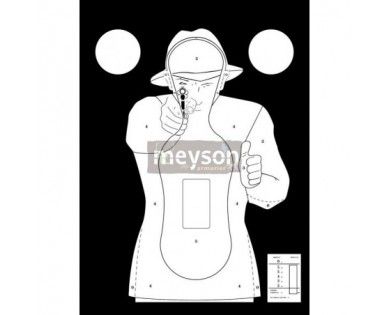 Cibles de tir Silhouette Police 51 71 cm fond noir 