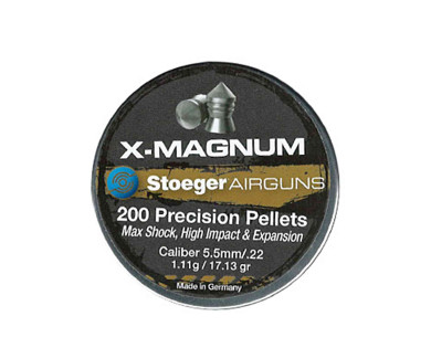 Boite 200 PLOMBS A AIR X-MAGNUM 5,5MM - 1,11G POINTUE
