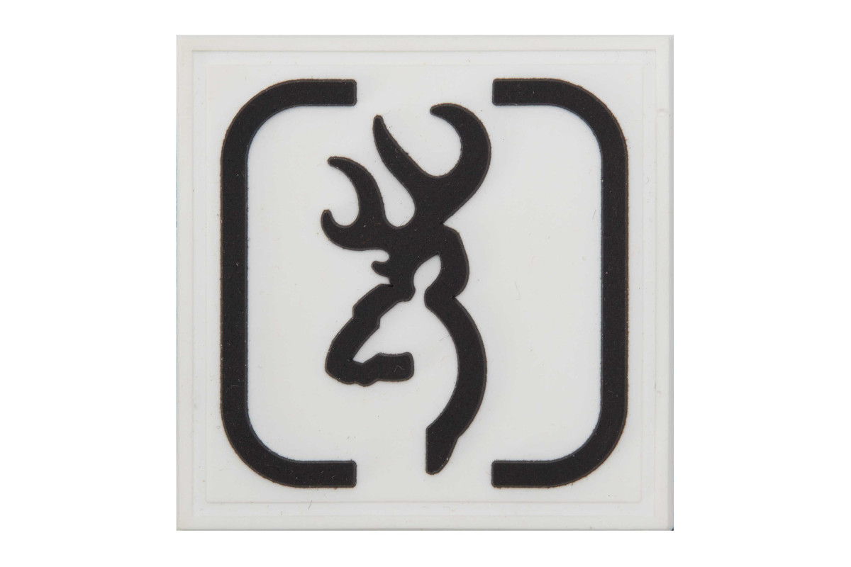 Badge BROWNING - Blanc Badge BROWNING - Blanc