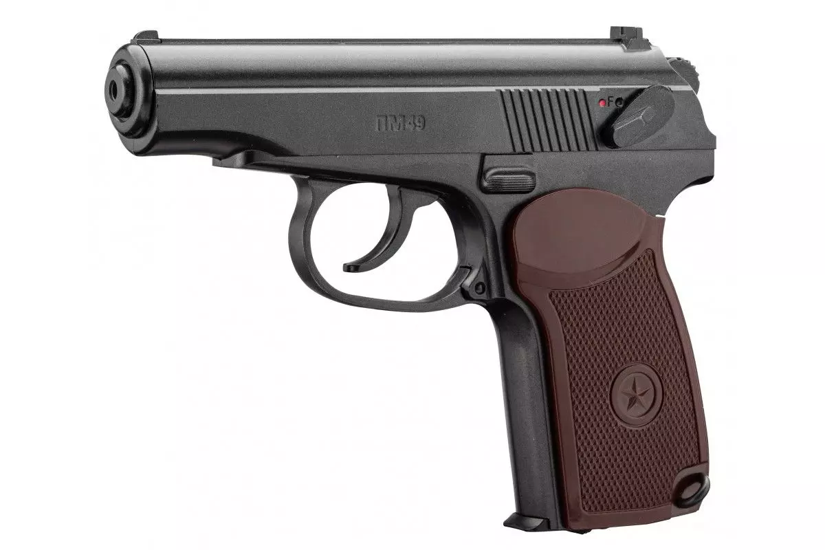 Pistolet Co2 culasse fixe BORNER PM49 Makarov cal. 4.5mm BB's 