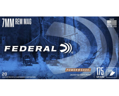 Munitions FEDERAL PowerShok calibre 7mm Remington Magnum...