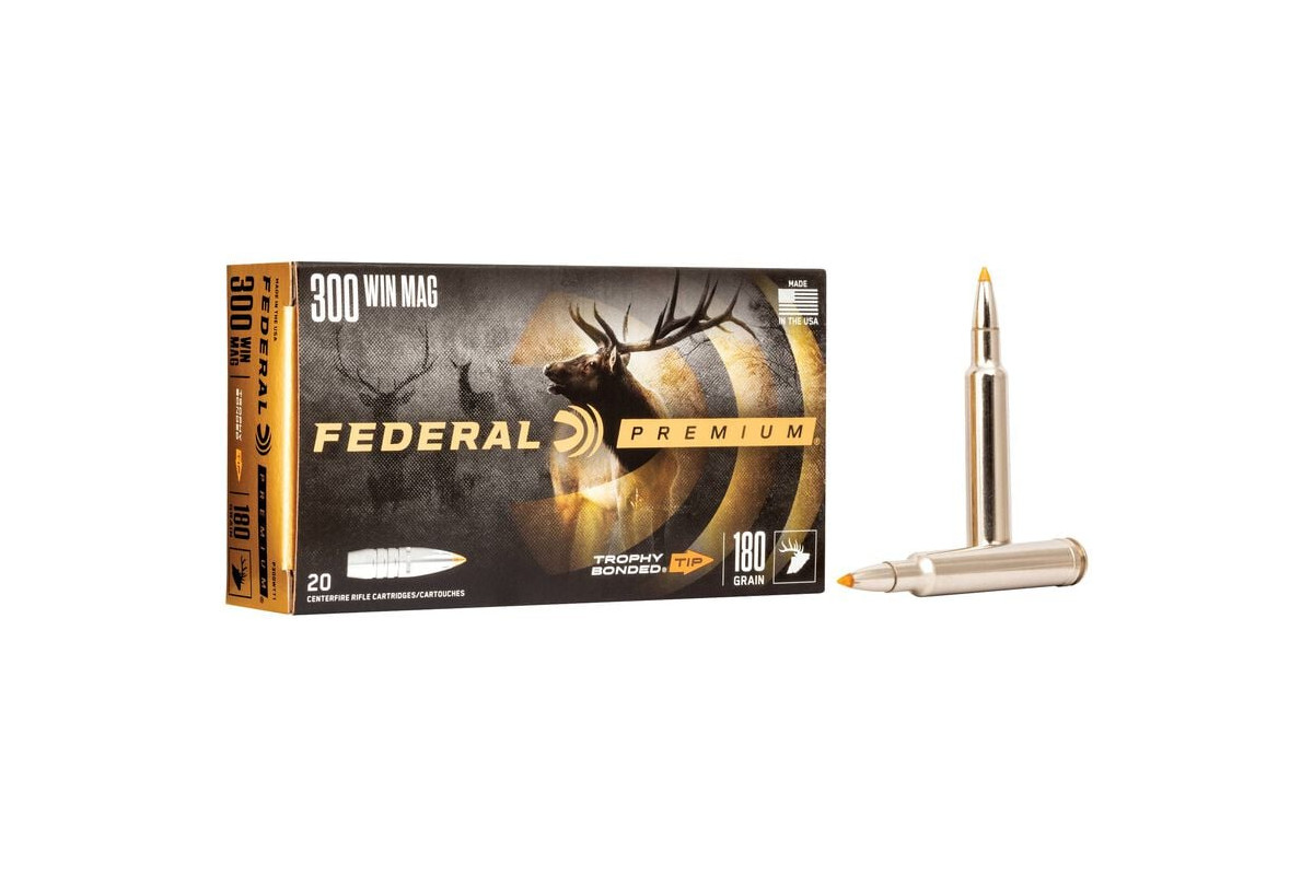 Munitions FEDERAL Trophy Bonded Tip calibre 300 Winchester Magnum 180 grains Munitions FEDERAL Trophy Bonded Tip calibre 300 Winchester Magnum 180 grains