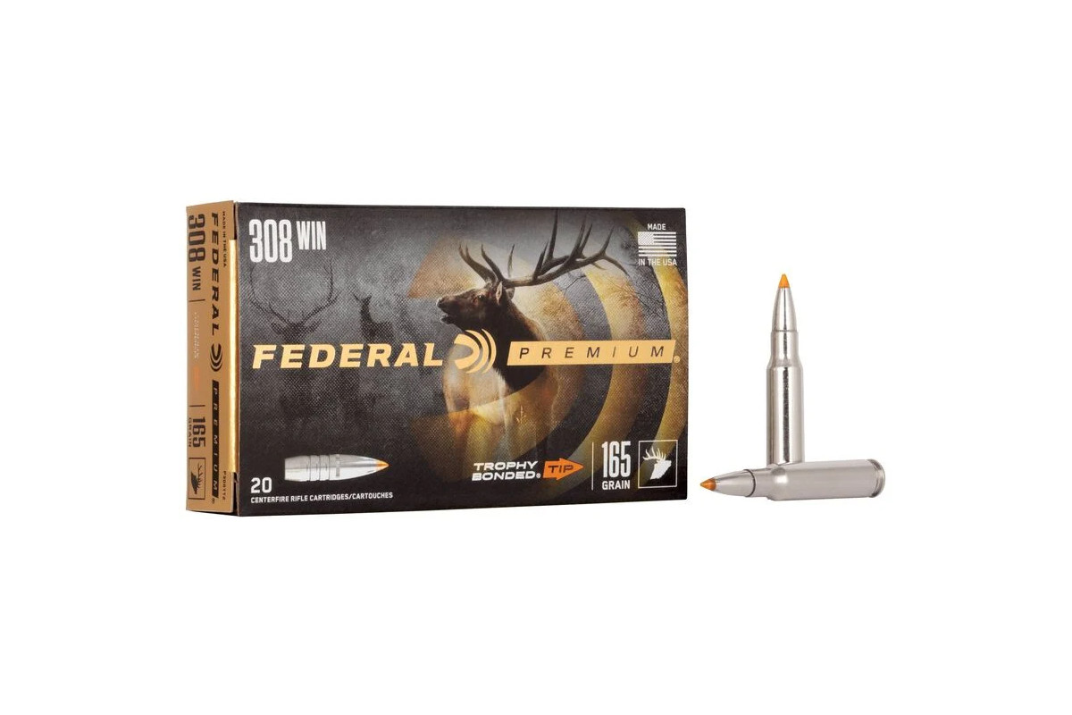 Munitions FEDERAL Trophy Bonded Tip calibre 308 Winchester - 165 grains