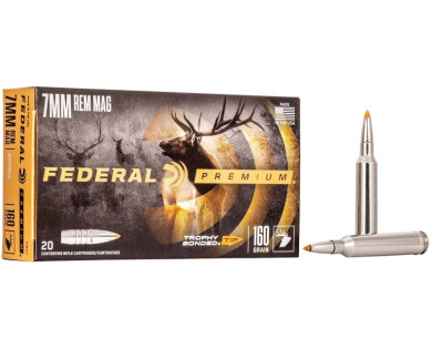 Munitions FEDERAL Trophy Bonded Tip calibre 7mm Rem Mag -...